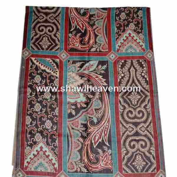 multi pattern indian large wool wrap